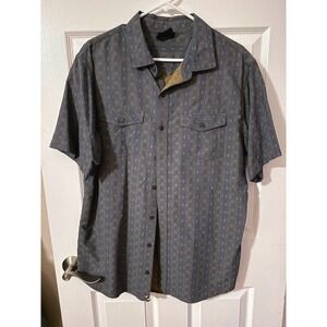 Sherpa Adventure Gear Mens‎ Large Short Sleeve Button Up Shirt Size Large